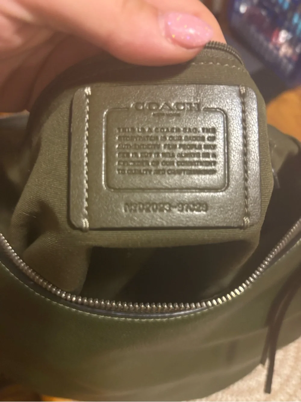 Coach Dark Green Leather Skylar Hobo Bag